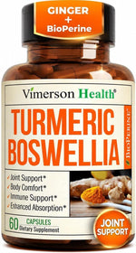 Boswellia Serrata Turmeric Curcumin Supplement for Inflammation and Joint Support