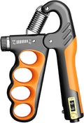 Grip Strength Trainer with Adjustable Resistance 5-100KG, Automatic Counter, Ergonomic Design