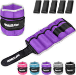 Henkelion Adjustable Ankle Weights - 1-10 Lbs for Women, Men, Kids - Strength Training Wrist & Ankle Weights