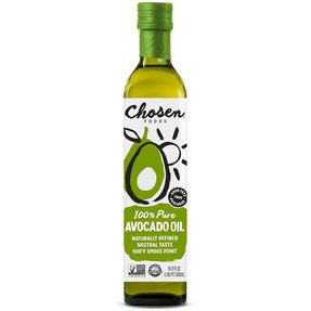 Chosen Foods Avocado Oil, 16.9 Fl Oz - All Purpose Cooking Oil made from 100% Pure Avocados - Non-GMO, Gluten-Free, Keto Friendly, Glyphosate Free - 500mL (Pack Of 1)