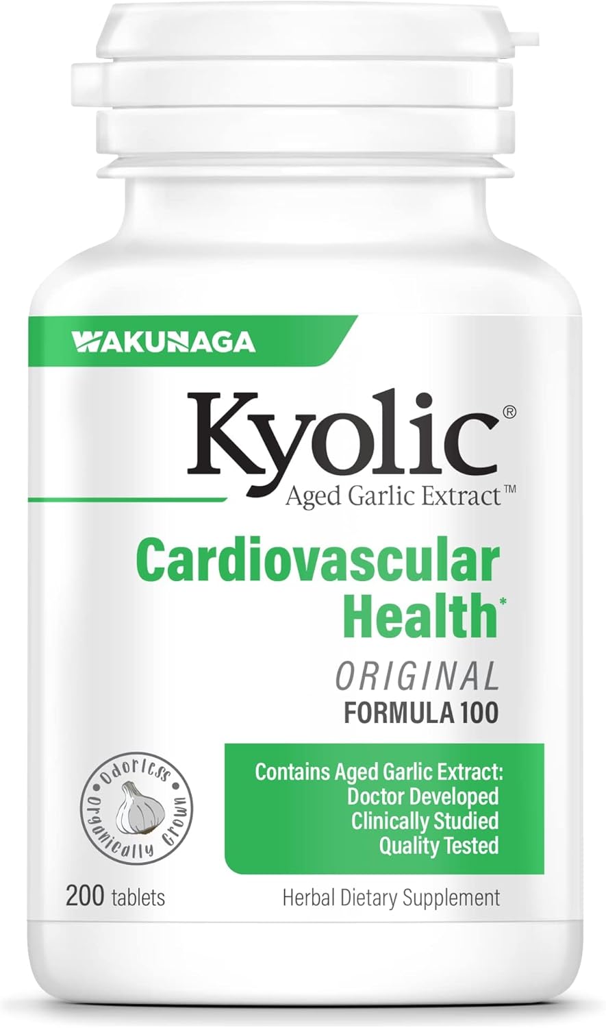 Kyolic Aged Garlic Extract Formula 100, Cardiovascular Health*, 300 Capsules.