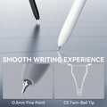 Gel Pens, 6 Pcs 0.5mm Fine Point Black Ink Pen With Smooth Writing, Office Desk Accessories, Writing Supplies Gifts for Men Women, Quick Dry Pens Ballpoint For Journaling, Black/Gray/White
