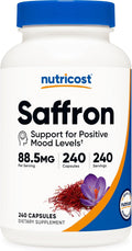 Nutricost Saffron Extract 88.5mg, 240 Veggie Capsules, Non-GMO, Gluten Free