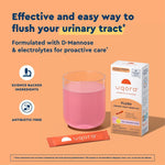 Uqora Flush - Urinary Tract* with D-Mannose, Vitamin C, Vitamin B6, Potassium, Magnesium & Calcium - Gluten-Free & Vegan - Pink Lemonade Flavor - 10 Packets (1 Pack)