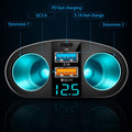 Car Cigarette Lighter Splitter, 2-Socket Cigarette Lighter Adapter with LED Voltmeter, Dual USB QC3.0 Type-C 20W PD Fast Car Charger, 12V/24V Splitter Adapter for Smart Phone GPS Dash Cam