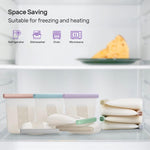 Nuliie 7 Pcs Silicone Breastmilk Storage Bags Reusable, 8oz/240ml Double Leak-Proof Breastmilk Freezer Bags, BPA Free Self-Standing Milk Bags for Breastfeeding, Baby Food Pouches