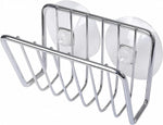 Toplife Sponge Holder for Kitchen Sink, Stainless Steel Suction Cup Sponge Caddy - Silver