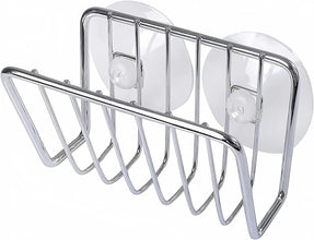 Toplife Sponge Holder for Kitchen Sink, Stainless Steel Suction Cup Sponge Caddy - Silver