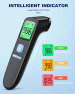 No-Touch Forehead Thermometer for Adults, Infrared Digital Baby Thermometer for Kids, Accurate Reading with Large Display, Mute Mode, Memory Recall, Fever Alarm