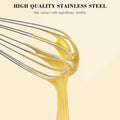 NileHome Stainless Steel Whisk Set 8" 10" 12" Kitchen Whisk Balloon Whisk Kitchen Wisk Wire Whisks for Cooking, Whisking, Blending, Beating, Stirring-3 Pack…
