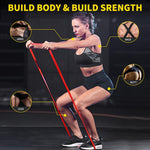 rosapoar natural latex resistance band pull up fitness exercise band