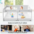 Baby Playpen, 47x47in Small Play Pen,Toddler Playpen for Apartment,Play Yard,Activity Fence, Extra Large Baby Playard