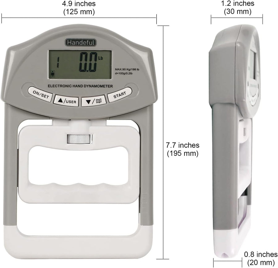 Handeful Grip Strength Tester Trainer - Dynamometer Handgrip Measurer