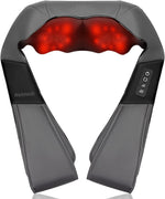 Nekteck Shiatsu Neck Massager with Heat for Pain Relief, 2026 Upgraded 3D Back Shoulder Kneading Massage Pillow, Black