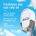 Febreze Plug In Air Freshener, Odor-Fighting Scented Oil Refill, Air Fresheners for Home and Bathroom and Kitchen, Long Lasting for Strong Odors, Linen & Sky Scent, 0.87oz Refills, 3 Count (Pack of 1)