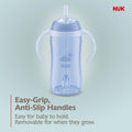 NUK Learner Straw Cup 10oz - Toddler Cup with Soft Straw for Easy Drinking Suitable for Ages 8 Months and Up