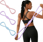 Figure 8 Resistance Bands for Full-Body Workouts - Durable Latex Bands with Handles