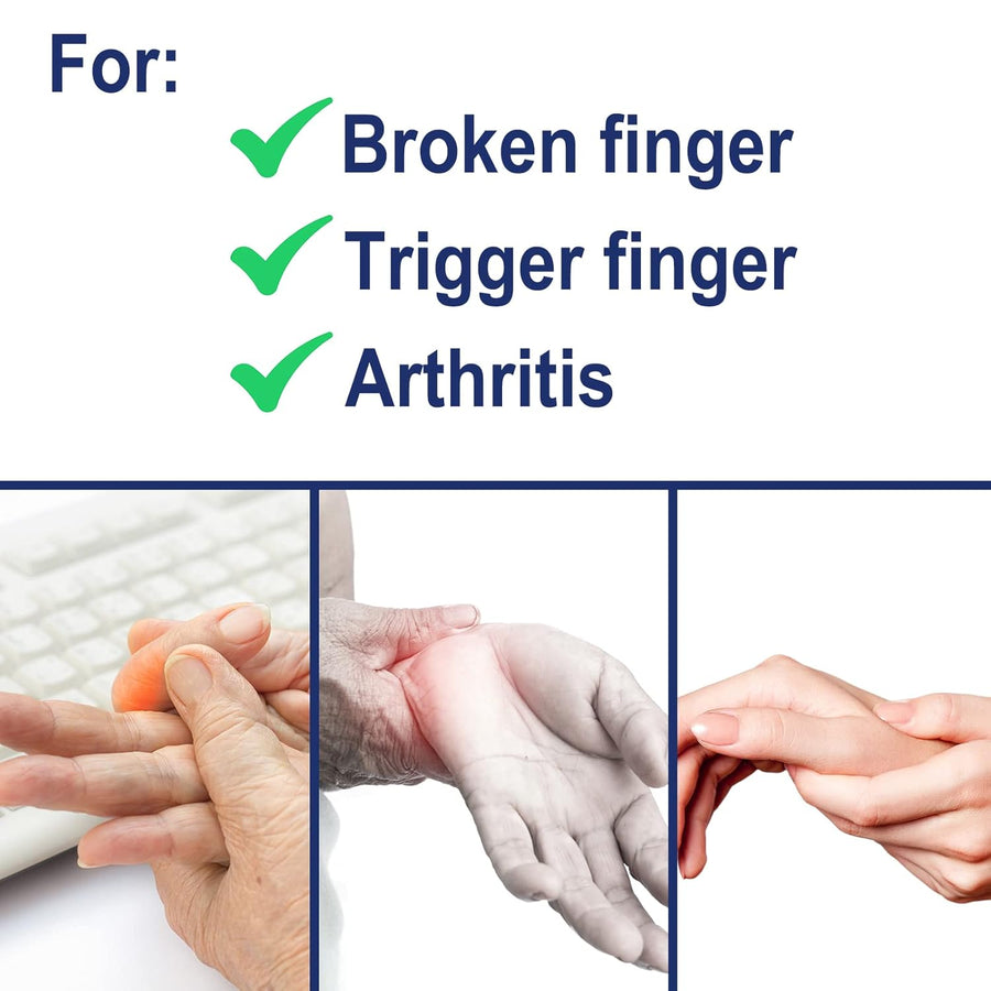 RonJea Trigger Finger Splint: Adjustable Support Brace for Middle/Ring/Index/Pinky/Thumb