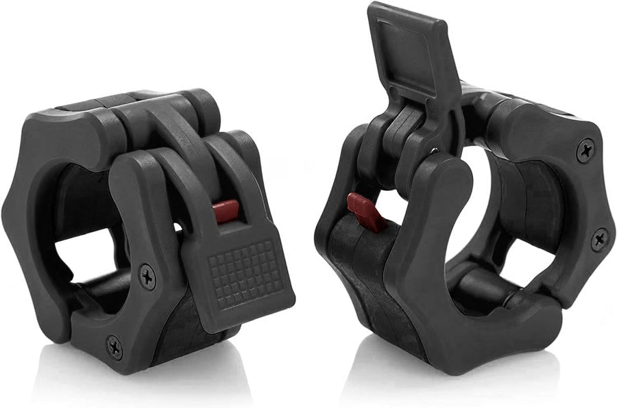 Olympic 2" Barbell Collars - Quick Release Locking Clamps for Workout Fitness
