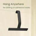 dancemoon JustHang Shower Squeegee for Glass Doors, All-One-Piece Silicone with Built-in Hook Design for Easy Hanging, Household Window Mirror Squeegee for Bathroom, Glass, Kitchen, Tile Wall, Car
