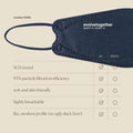 evolvetogether Santorini Everyday Adjustable Face Masks For Adult Women & Men | Comfortable, Disposable, Lightweight & Breathable | 6-Ply Design for a Secure Fit | SGS tested (Navy, 5 Count)