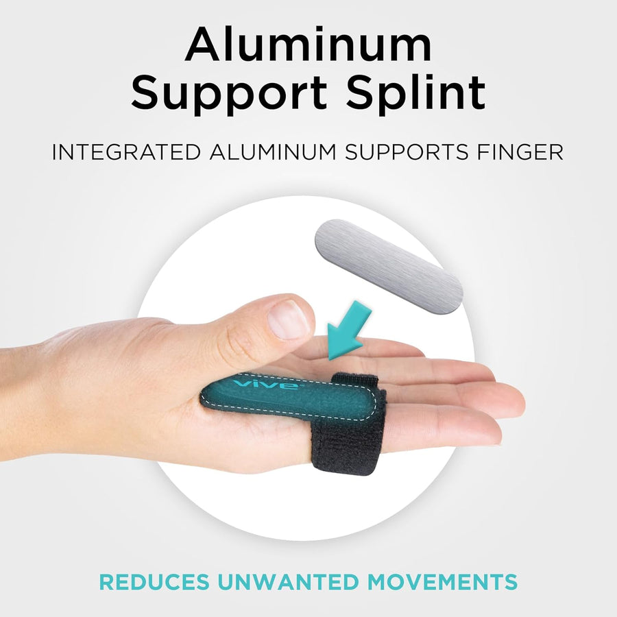 Vive Trigger Finger Splint - Support Brace for Middle, Ring, Index, Thumb and Pinky - Straightening Curved, Bent, Locked Stenosing Tenosynovitis Tendon Lock Release Knuckle Stabilizer - HSA/FSA