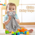 Pro Goleem Elephant Security Blanket, Soft Lovey Unisex Lovie Baby Gifts for Boys and Girls Snuggle Toy Stuffed Animal Newborn Essentials and Items Grey 16 Inch