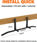 Fitarc Joist Mount Pull Up Bar - Heavy Duty Steel Ceiling Chin Up Rack for Home Gym