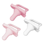 Dr. Brown's HappyPaci 100% Silicone Baby Pacifier, Contoured One-Piece Design, Light Pink/Pink/White, 0-6m, BPA-Free, 3-Pack