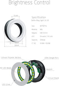 XINBAOHONG Selfie Ring Light Rechargeable Portable Clip-on Selfie Fill Light with 40 LED for Smart Phone Photography, Camera Video, Girl