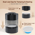 Nessus Reusable Kit for Nespresso Pods Vertuo, Reuse Old Coffee Pods for Nespresso Vertuo: 100 Pcs Aluminum Foil Seal Lid, Holder, Brush, Refillable Vertuo Plus Next Capsule Machine(No Pods Come)