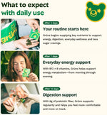 Gruns Adults Super Greens Gummies, Multivitamin Superfood Gummy Bears, Spirulina, Chlorella, Prebiotics & Fiber Gummies for Digestive Health, Adaptogens Supplement, 20 Vitamins & Minerals, 10 Count