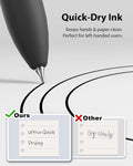 8 Pcs Gel Pens - 0.7mm Fine Point Smooth Writing Black Ink, Quick-Dry Long Lasting Fidge Pens, School & Office Supplies for Men Women