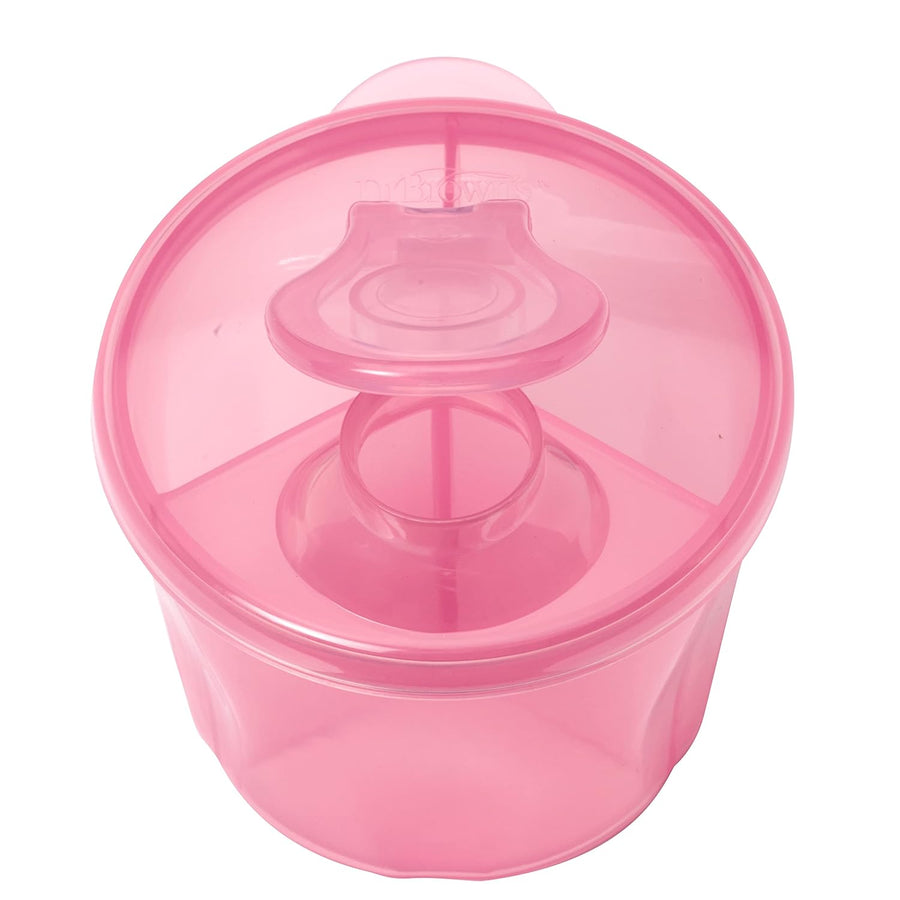 Dr. Brown's Travel Formula Dispenser with Lid, BPA Free - Pink - Holds 27oz