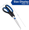 Scissors, BOOMIBOO 8" All Purpose 6 Pack - Comfort-Grip Scissors for Office Desk Accessories Sewing Fabric Home Craft School Supplies, Teacher/Class Supplies, Right/Left Handles