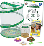 Insect Lore Butterfly Garden Kit with Live Caterpillars – Grow 10 Painted Lady Butterflies - STEM Learning Activity, Habitat with Journal, Stickers, Seeds & Figurines - As Seen on TV