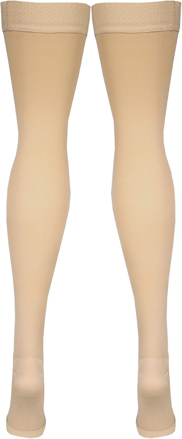 Amazon Basic Care Medical Compression Stockings 20-30 mmHg Beige Medium