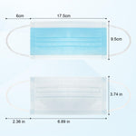 100 Pack Disposable Face Masks ASTM Level 2 Medical Grade 3 Ply Protection