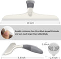 MR.SIGA Multi-Purpose Silicon Squeegee for Window, Glass, Shower Door, Car Windshield, Heavy Duty Window Scrubber, Includes Suction Hook, 10 inch, White & Gray, 1 Pack
