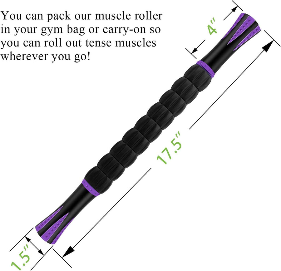 Muscle Roller Massage Stick - Deep Tissue Fascia Blaster for Myofascial Pain Relief and Lymphatic Drainage