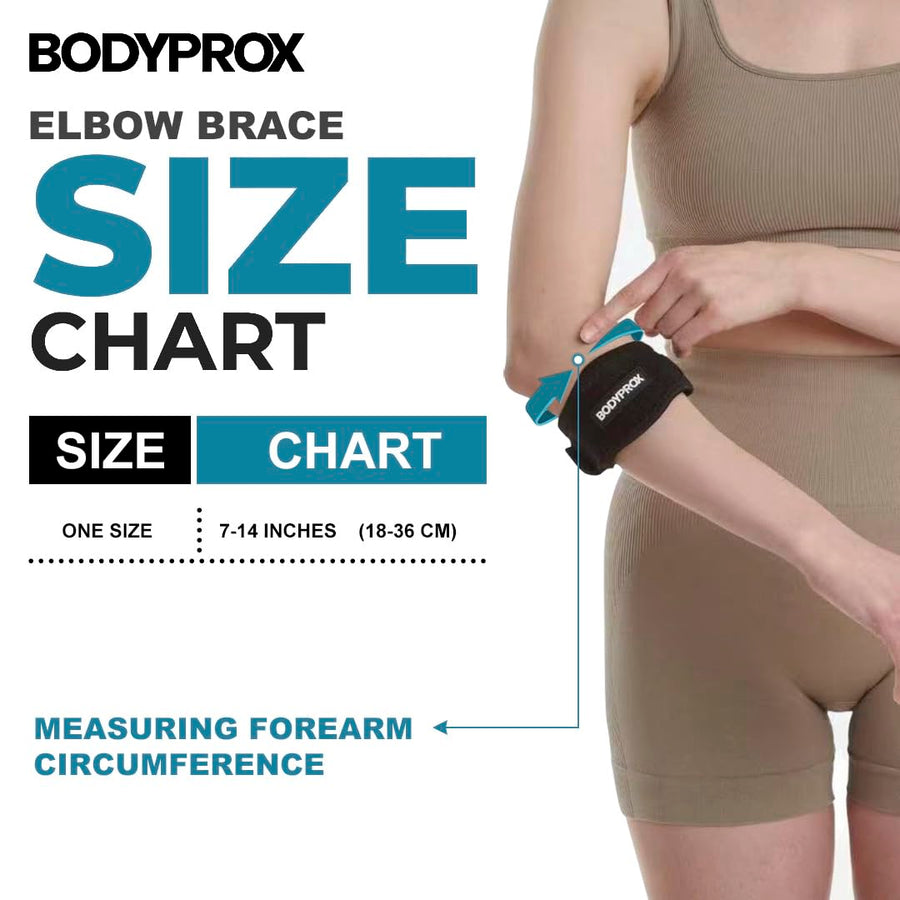 Bodyprox Elbow Brace 2 Pack for Tennis and Golfer's Elbow Pain Relief