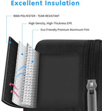DALINDA Lunch Bag Lunch Box for Women Men Reusable Insulated Lunch Bags,Water-Resistant Cute Cooler Lunch Tote Bag, Large Capacity for Work Travel Picnic,Black