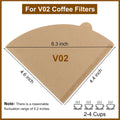 Cone Coffee Filters #2, 200 Count Unbleached Size 02 Coffee Filter, Disposable Natural Paper Filters 2-4 Cup, 02 Cone Filters for Pour Over and Drip Coffee Maker