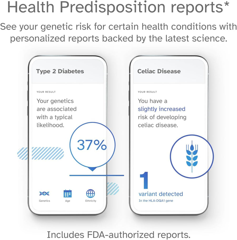 23andMe Health + Ancestry Service DNA Test Kit with FDA-Authorized Reports