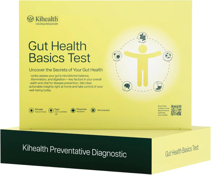 KiHealth Gut Health Basics Test at-Home Stool Test Kit for Digestion and Microbiome Balance