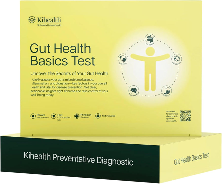 KiHealth Gut Health Basics Test at-Home Stool Test Kit for Digestion and Microbiome Balance