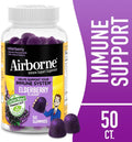 Airborne Elderberry + Zinc & Vitamin C Gummies For Adults, Immune Support Vitamin D & Zinc Gummies With Powerful Antioxidant Vitamins C D & E - 50 Gummies, Elderberry Flavor