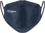 evolvetogether Santorini Adjustable Face Masks for Adults, Navy, 5 Count