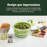 Cuisinart Large Spin Stop Salad Spinner- Wash, Spin & Dry Salad Greens, Fruits & Vegetables, 5qt, CTG-00-SAS1