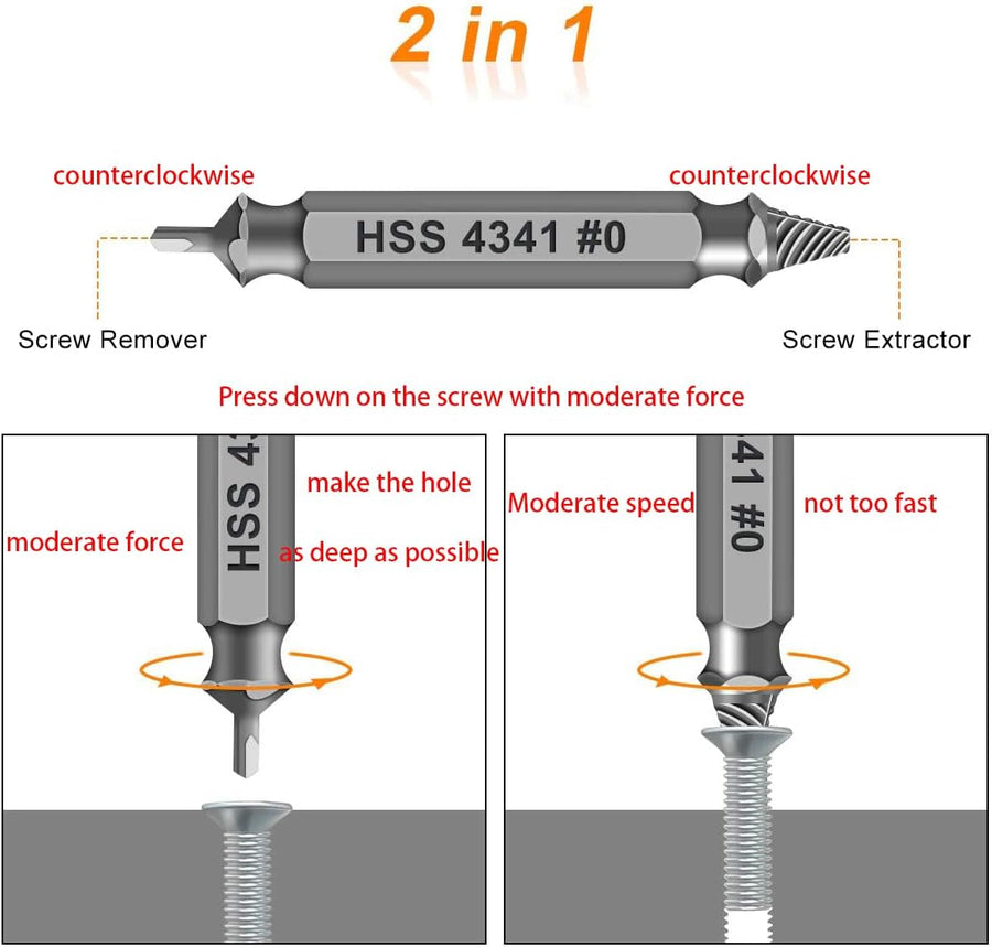 Gifts for Men,Damaged Screw Extractor Set-Christmas Stocking Stuffers for Men Adults Him,Mens Gifts for Dad,Husband,Stripped Screws Nuts & Bolts Drill Bit Tools for Easy Removal of Rusty Broken Screw